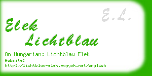 elek lichtblau business card